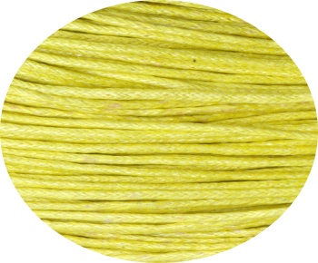 Echeveau de cordon de coton cire couleur jaune citron-1mm-68metres