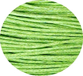 Echeveau de cordon de coton cire couleur vert fluo-1mm-68metres