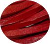 Echeveau de 10 metres de cuir carre rouge-4mm
