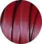 Cordon de cuir plat 10mm couleur rouge-5 metres