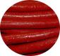 Echeveau de 10 metres de gros cordon de cuir rond rouge-5mm