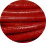 Echeveau de 10 metres de gros cordon de cuir rond rouge-5mm