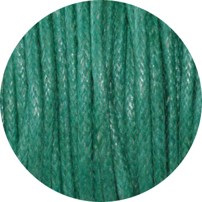 Bobine de coton cire vert-2mm-100 metres