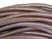 Echeveau de 10 metres de cordon de cuir rond couleur marron-5mm